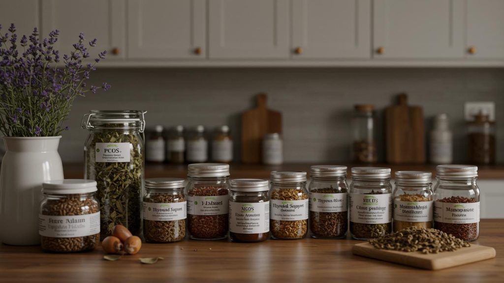 Hormone-friendly foods and supplements arranged by condition