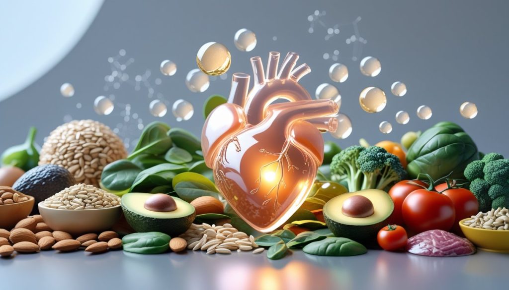 Vitamin E rich foods and alpha-lipoic acid sources for heart health antioxidants.