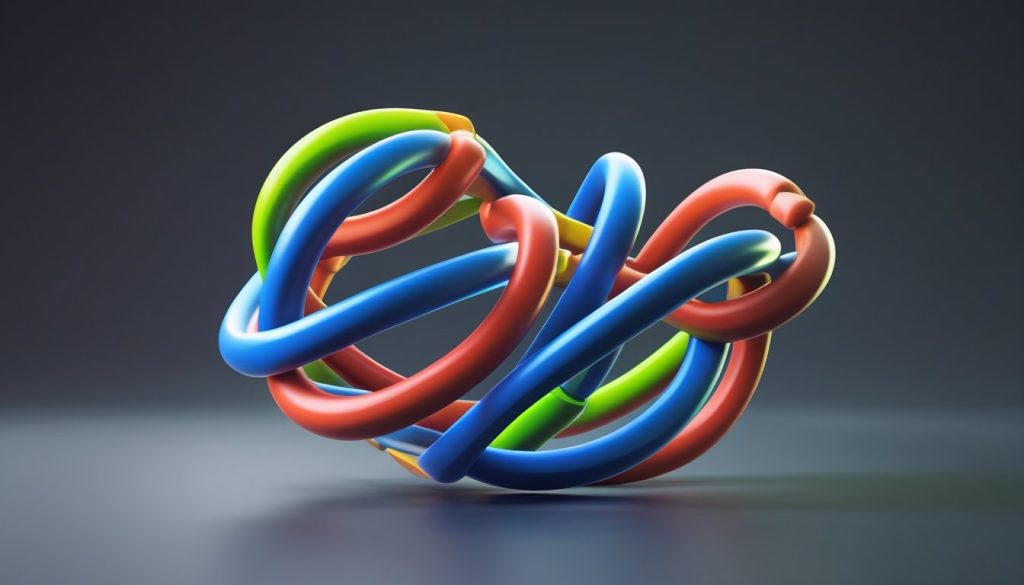 Collagen triple helix molecular structure diagram showing three intertwined protein chains.