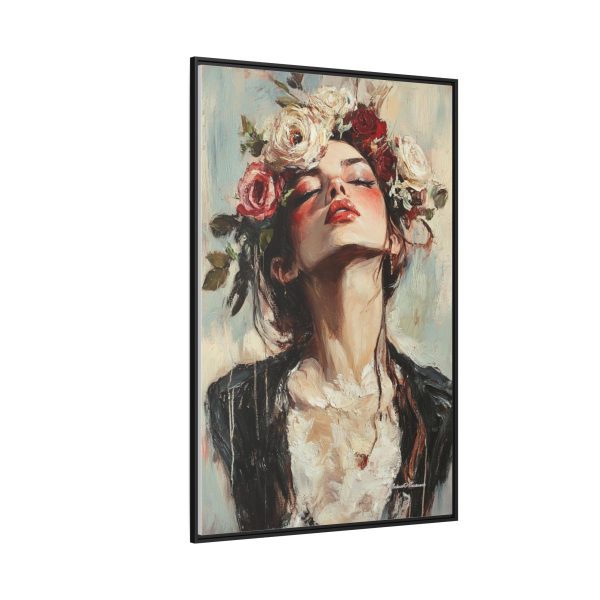 Floral Portrait Canvas Art Print, Boho Wall Décor, Feminine Home Accent, Gift for Her, Flower Lover's Art - Image 62