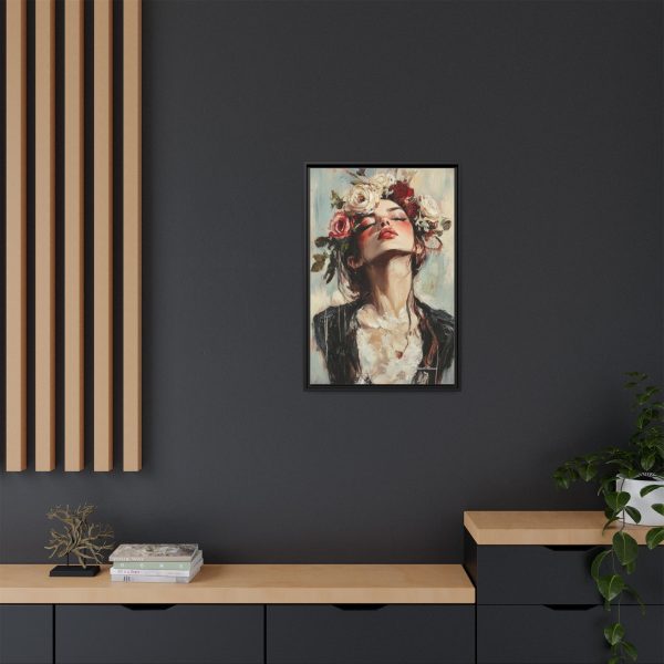 Floral Portrait Canvas Art Print, Boho Wall Décor, Feminine Home Accent, Gift for Her, Flower Lover's Art - Image 4