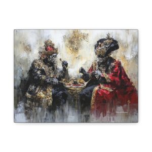 Regal Couple Canvas Art, Wall Decor, Artwork for Living Room, Unique Gift, Home Decoration, Gallery Style