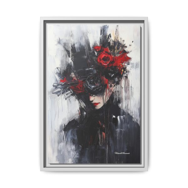Framed Wall Art, Matte Canvas Print, Abstract Art, Home Decor, Gift for Art Lovers, Black and Red Aesthetic - Image 45