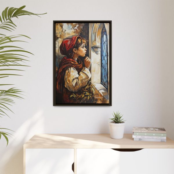 Framed Matte Canvas Art Print - Dreamy Girl in Red Hood, Wall Decor, Unique Gift, Home Aesthetics, Art for Living Room, Bedroom Decor - Image 15