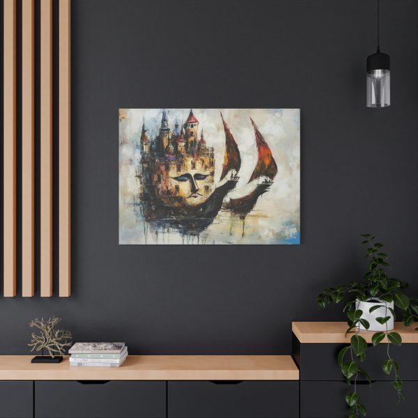 Artistic Canvas Wall Art, Abstract Home Decor, Fantasy Landscape Painting, Unique Gift for Art Lovers, Nautical Theme Wall Decor, [...] - Image 20