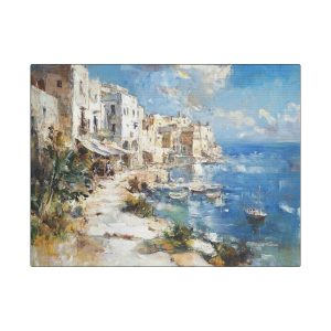 Canvas Wall Art, Coastal Landscape Decor, Serene Seaside Print, Home Decor, Gift for Beach Lovers, Nautical Wall Hanging