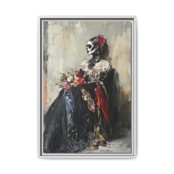 Framed Art Print - Day of the Dead Decor, Colorful Bone Lady Wall Art, Gothic Home Decor, Unique Gift for Holidays - Image 57