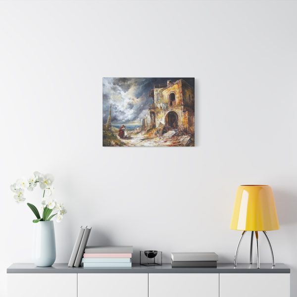 Rustic Canvas Wall Art, Vintage Landscape, Home Decor, Gift for Art Lovers, Coastal Vibes, Dramatic Scene - Image 11