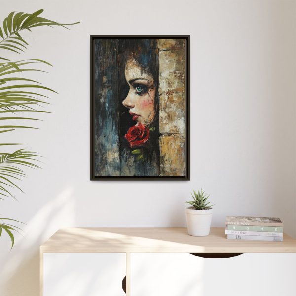 Matte Framed Art Print - Striking Portrait with Rose, Wall Decor, Home Accent, Gift for Art Lovers, Boho Room Decoration - Image 15