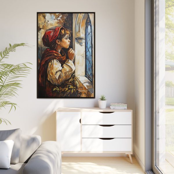 Framed Matte Canvas Art Print - Dreamy Girl in Red Hood, Wall Decor, Unique Gift, Home Aesthetics, Art for Living Room, Bedroom Decor - Image 67