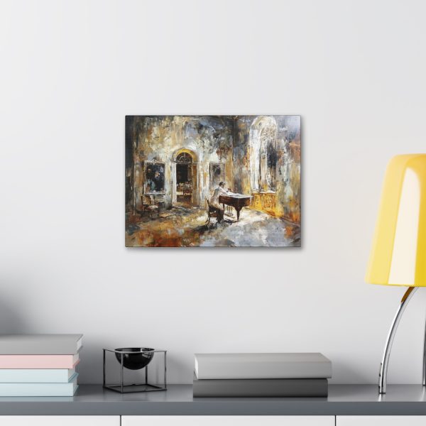 Elegant Canvas Wall Art, Abstract Piano Painting, Contemporary Home Decor, Music Lover Gift, Living Room Accent - Image 3