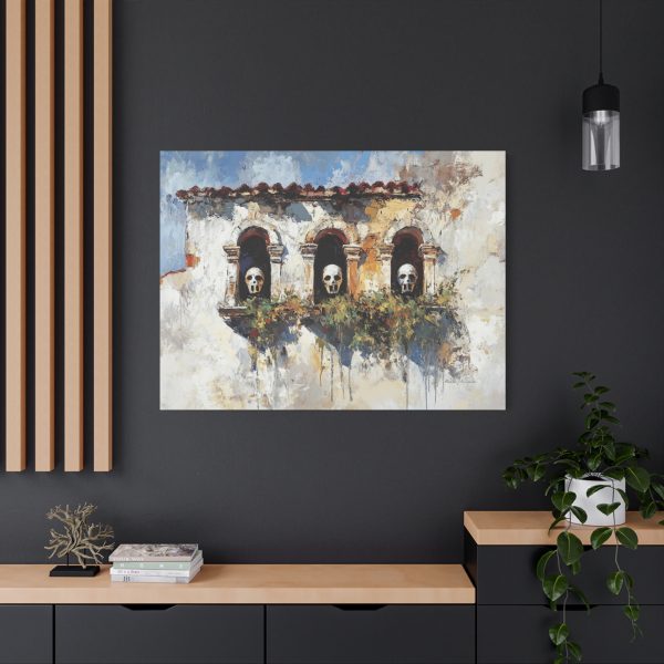 Artistic Skull Canvas Wall Art, Unique Home Decor, Gothic Style Wall Hanging, Modern Art Print, Perfect for Halloween or Conversations - Image 24