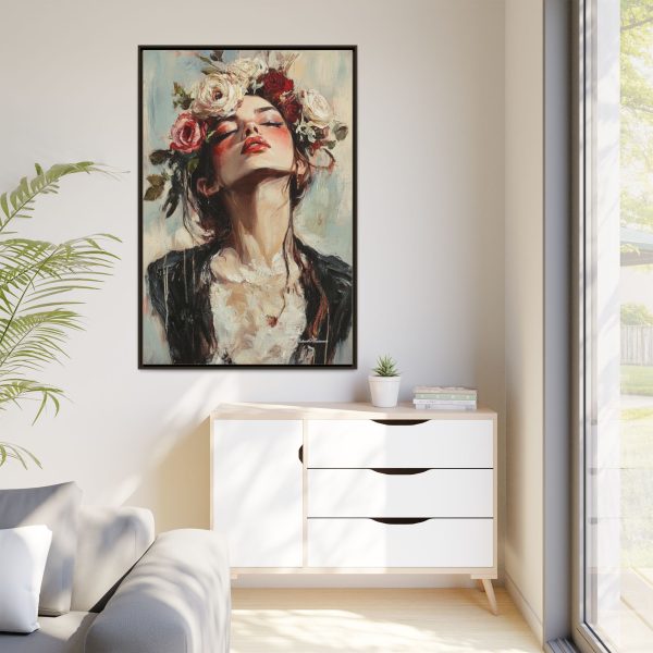 Floral Portrait Canvas Art Print, Boho Wall Décor, Feminine Home Accent, Gift for Her, Flower Lover's Art - Image 67