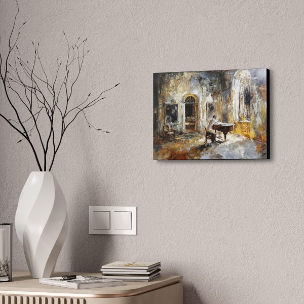 Elegant Canvas Wall Art, Abstract Piano Painting, Contemporary Home Decor, Music Lover Gift, Living Room Accent - Image 4