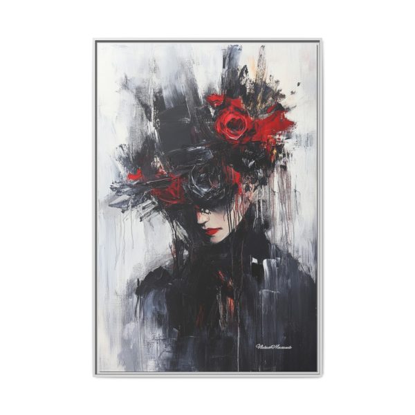 Framed Wall Art, Matte Canvas Print, Abstract Art, Home Decor, Gift for Art Lovers, Black and Red Aesthetic - Image 69