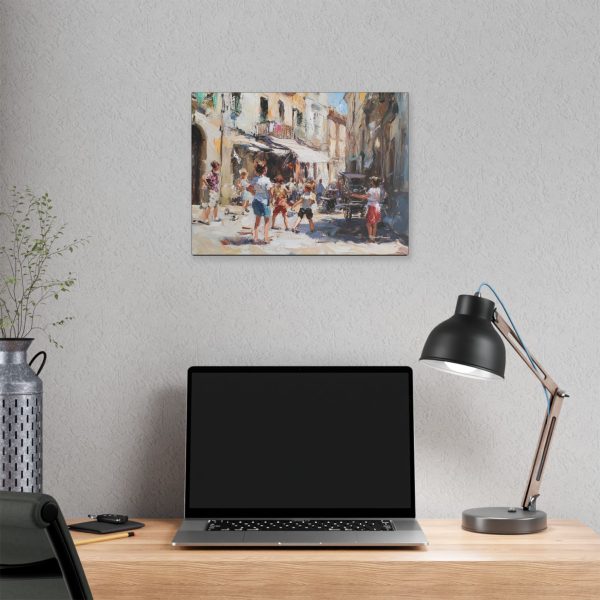 Vibrant Street Scene Canvas Art, Culture Decor, Gift for Art Lovers, Family Wall Art, Home Decor Inspiration, Gallery Style Print - Image 4