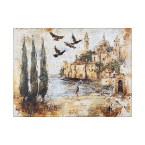 Serene Coastal Canvas Art, Tranquil Wall Decor, Beach House Aesthetic, Art for Living Room, Gift for Home Lovers, Italian Landscape Print