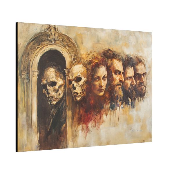 Gothic Wall Art Canvas Print, Mysterious Skull and Faces Decor, Halloween Home Decor, Dark Aesthetic Artwork, Unique Gift Idea - Image 6