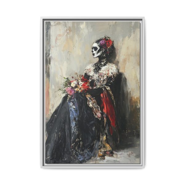 Framed Art Print - Day of the Dead Decor, Colorful Bone Lady Wall Art, Gothic Home Decor, Unique Gift for Holidays - Image 17