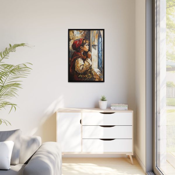 Framed Matte Canvas Art Print - Dreamy Girl in Red Hood, Wall Decor, Unique Gift, Home Aesthetics, Art for Living Room, Bedroom Decor - Image 7