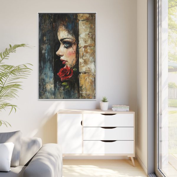 Matte Framed Art Print - Striking Portrait with Rose, Wall Decor, Home Accent, Gift for Art Lovers, Boho Room Decoration - Image 71