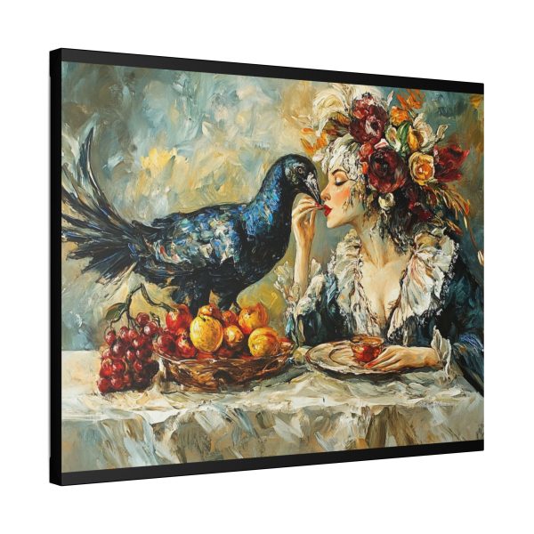 Artistic Stretched Canvas Wall Art, Vintage Painting, Home Decor, Unique Gift, Bird and Woman Art, Aesthetic Interior - Image 8