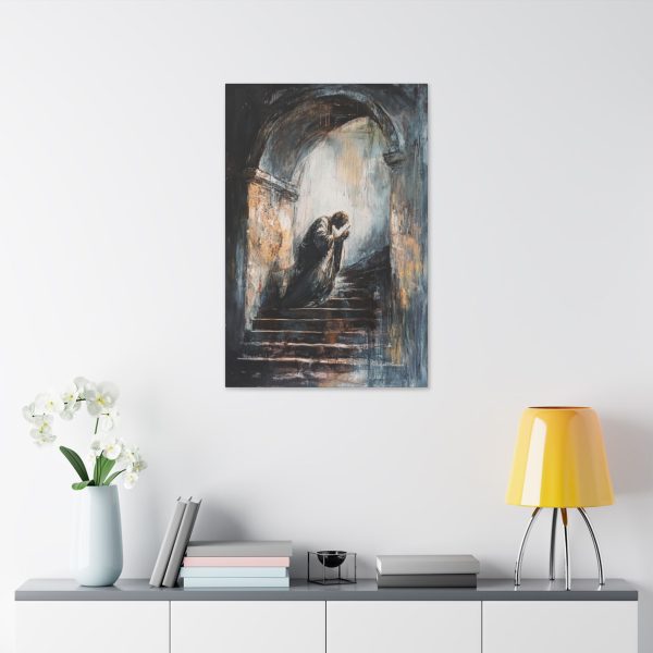 Classic Stretched Canvas Wall Art, Emotional Staircase Painting, Home Decor, Gothic Art, Gift for Art Lovers - Image 19