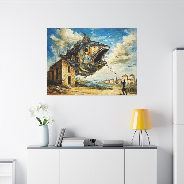 Surreal Fish Canvas Art, Whimsical Home Decor, Unique Gift for Art Lovers, Fantasy Wall Art, Imaginative Home Design - Image 24