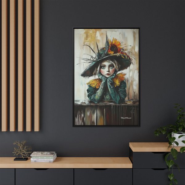 Framed Art Print: Whimsical Girl in Hat, Colorful Wall Decor for Home, Unique Gift, Art Lover's Collection, Feminine Aesthetic, Home [...] - Image 12