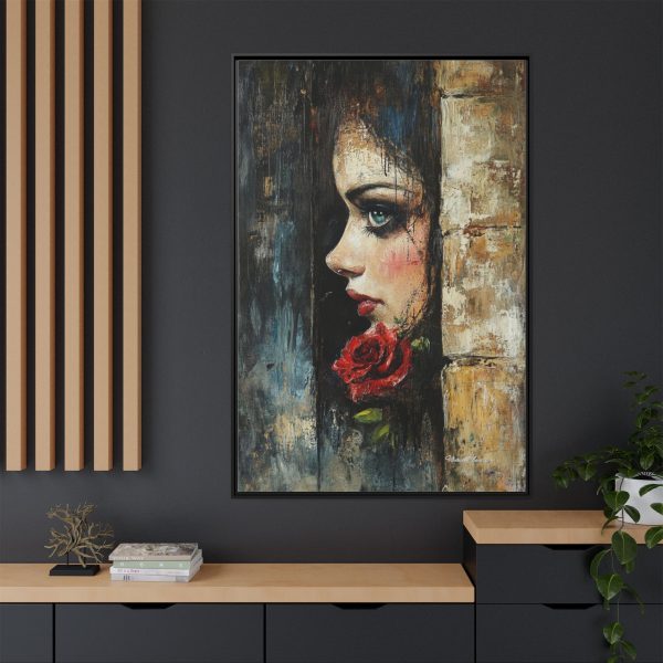 Matte Framed Art Print - Striking Portrait with Rose, Wall Decor, Home Accent, Gift for Art Lovers, Boho Room Decoration - Image 64