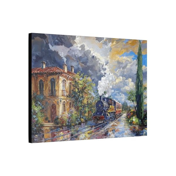 Stretched Canvas Art Print, Vintage Train Wall Decor, Rustic Home Decor, Train Enthusiast Gift, Train Landscape Art - Image 8