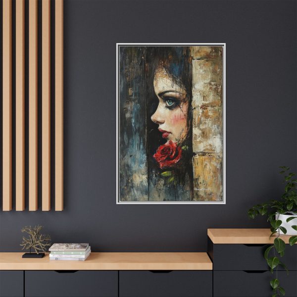 Matte Framed Art Print - Striking Portrait with Rose, Wall Decor, Home Accent, Gift for Art Lovers, Boho Room Decoration - Image 36