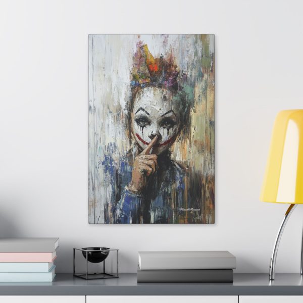 Whimsical Clown Wall Art, Fine Art Canvas Print for Home Decor, Unique Gift for Art Lovers, Playful Room Decoration - Image 11
