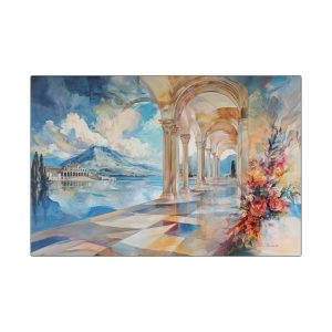 Vibrant Stretched Canvas Art, Colorful Wall Decor, Home Aesthetic, Gift for Art Lovers, Living Room Wall Art, Abstract Landscape Prints