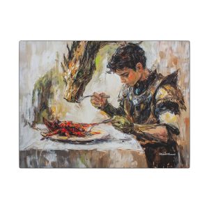 Fantasy Art Canvas Print, Dragon Lover Home Decor, Unique Wall Art for Dungeons & Dragons, Gamers Gift, Mythical Creatures