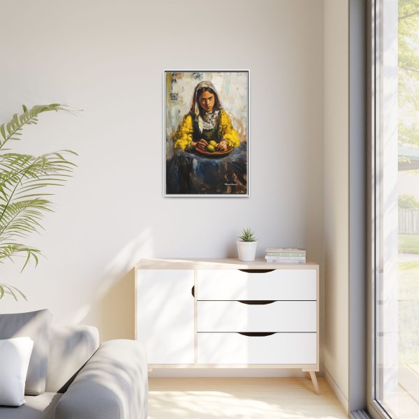 Framed Matte Canvas Art - Emotionally Striking Woman with Fruit, Home Decor, Wall Art, Gift for Art Lovers, Gallery Wall Decoration - Image 27