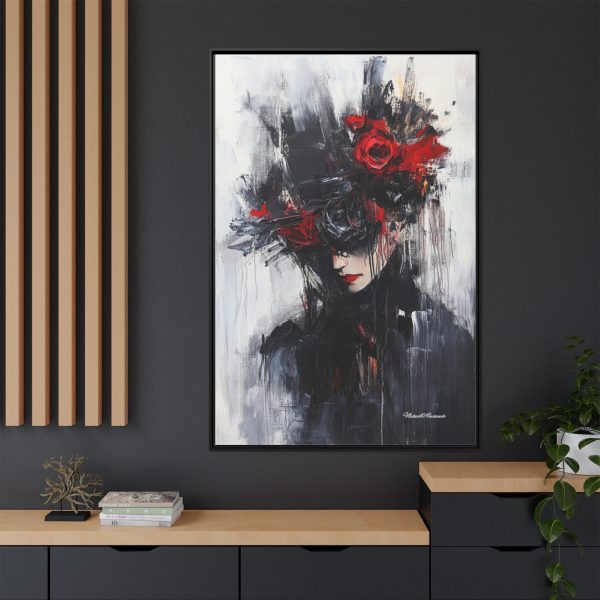 Framed Wall Art, Matte Canvas Print, Abstract Art, Home Decor, Gift for Art Lovers, Black and Red Aesthetic - Image 64