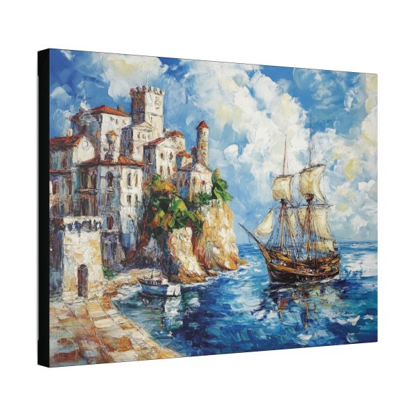 Nautical Wall Art Print, Seascape Canvas, Coastal Home Decor, Boat Painting, Maritime Artwork for Beach House - Image 5