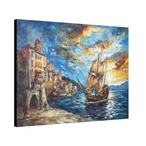 Canvas Wall Art, Nautical Sunset Painting, Coastal Decor, Ocean Scene, Beach House Artwork, Gift for Sailors - Image 6