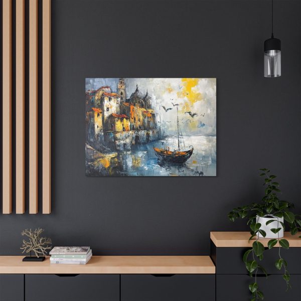 Satin Canvas Wall Art, Serene Coastal Landscape, Home Decor, Nautical Wall Art, Gift for Art Lovers, Contemporary Art - Image 20
