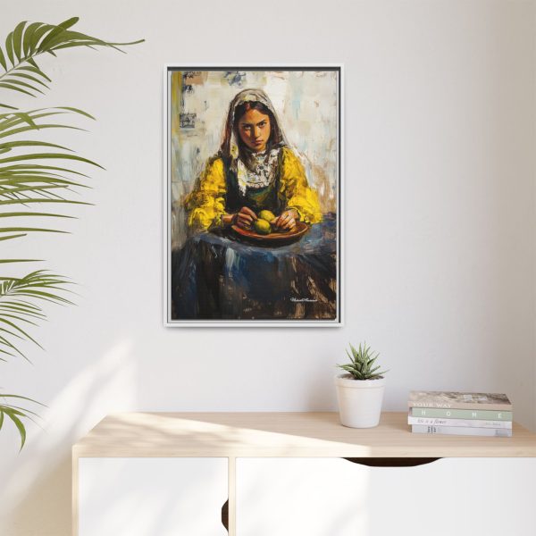 Framed Matte Canvas Art - Emotionally Striking Woman with Fruit, Home Decor, Wall Art, Gift for Art Lovers, Gallery Wall Decoration - Image 19