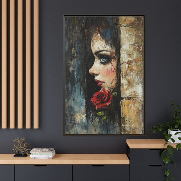 Matte Framed Art Print - Striking Portrait with Rose, Wall Decor, Home Accent, Gift for Art Lovers, Boho Room Decoration - Image 68