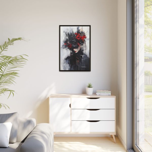 Framed Wall Art, Matte Canvas Print, Abstract Art, Home Decor, Gift for Art Lovers, Black and Red Aesthetic - Image 23