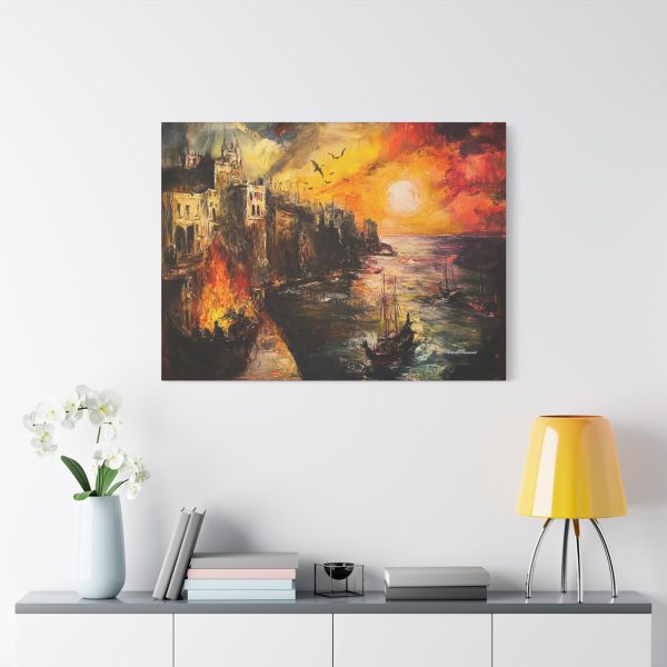 Stretched Canvas Art Print, Sunset Seascape, Wall Decor, Home Gift, Nautical Decorations, Art for Living Room, Sunset Wall Art - Image 19