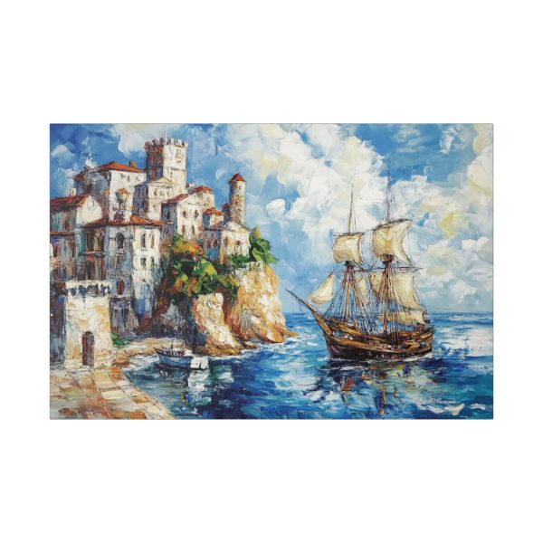 Nautical Wall Art Print, Seascape Canvas, Coastal Home Decor, Boat Painting, Maritime Artwork for Beach House - Image 9