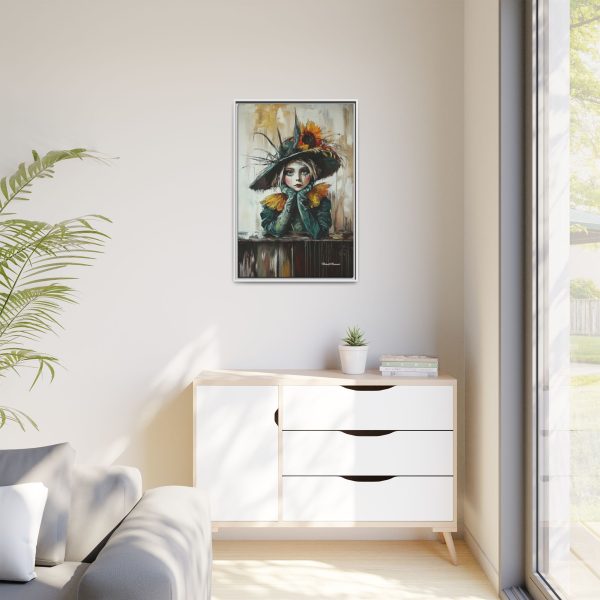 Framed Art Print: Whimsical Girl in Hat, Colorful Wall Decor for Home, Unique Gift, Art Lover's Collection, Feminine Aesthetic, Home [...] - Image 27