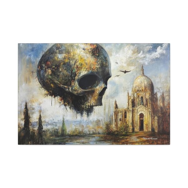 Gothic Art Canvas, Unique Wall Decor, Dark Aesthetic Artwork, Skulls and Gothic Fantasy, Perfect for Home or Office - Image 5