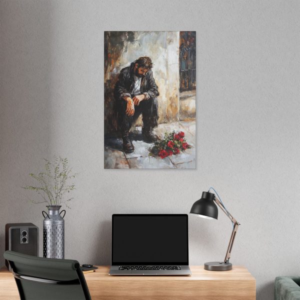 Emotional Art Canvas Print, Modern Wall Decor, Housewarming Gift, Sadness & Reflection Artwork, Living Room Wall Art, Anniversary Gift - Image 16