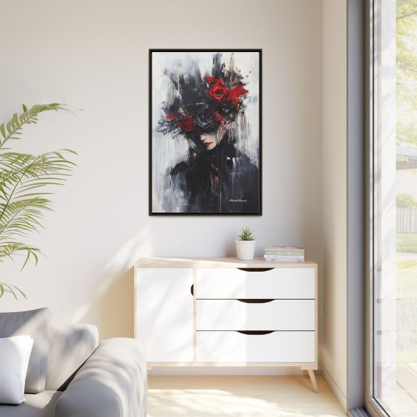 Framed Wall Art, Matte Canvas Print, Abstract Art, Home Decor, Gift for Art Lovers, Black and Red Aesthetic - Image 31