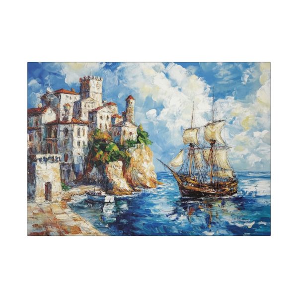 Nautical Wall Art Print, Seascape Canvas, Coastal Home Decor, Boat Painting, Maritime Artwork for Beach House - Image 6